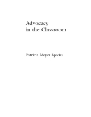 Advocacy in the Classroom Cover