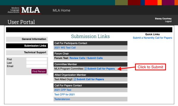 photo of web interface
